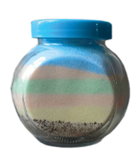coloured salt layter jar
