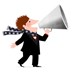 man with megaphone